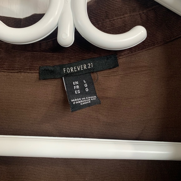 Brown Forever 21 Cropped Flannel - Picture 2 of 3